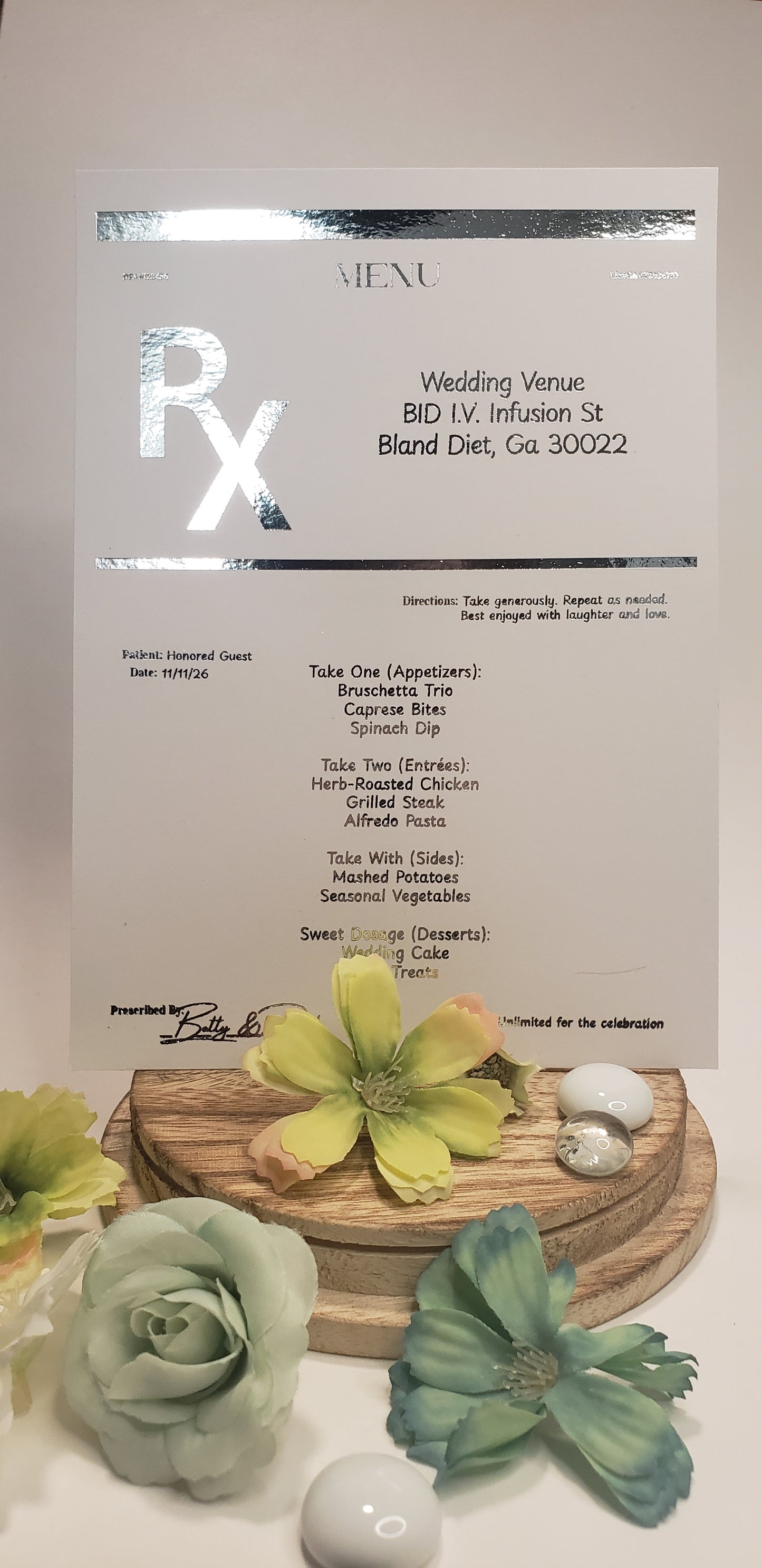 Wedding Invite(ready made) Medical theme