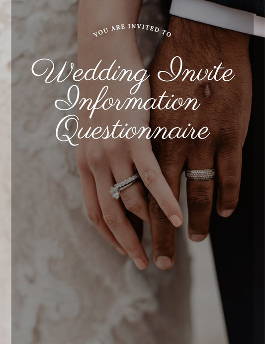 Wedding invitation Questionaire