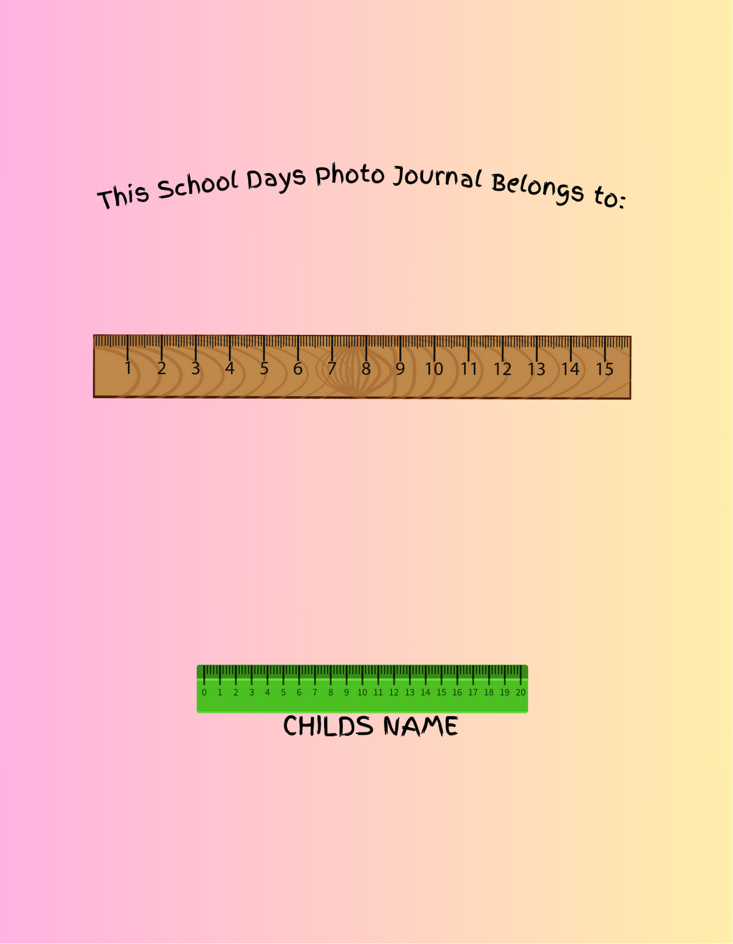 School Days Photo Journal Pink/Yellow